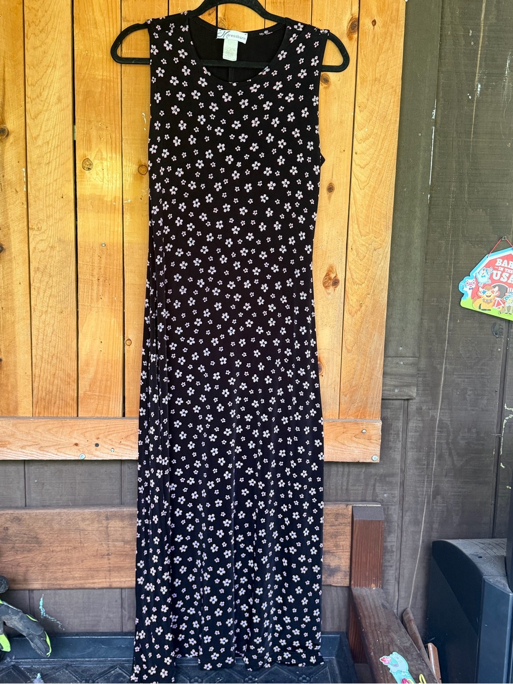 Women’s Black Floral Sleeveless Dress